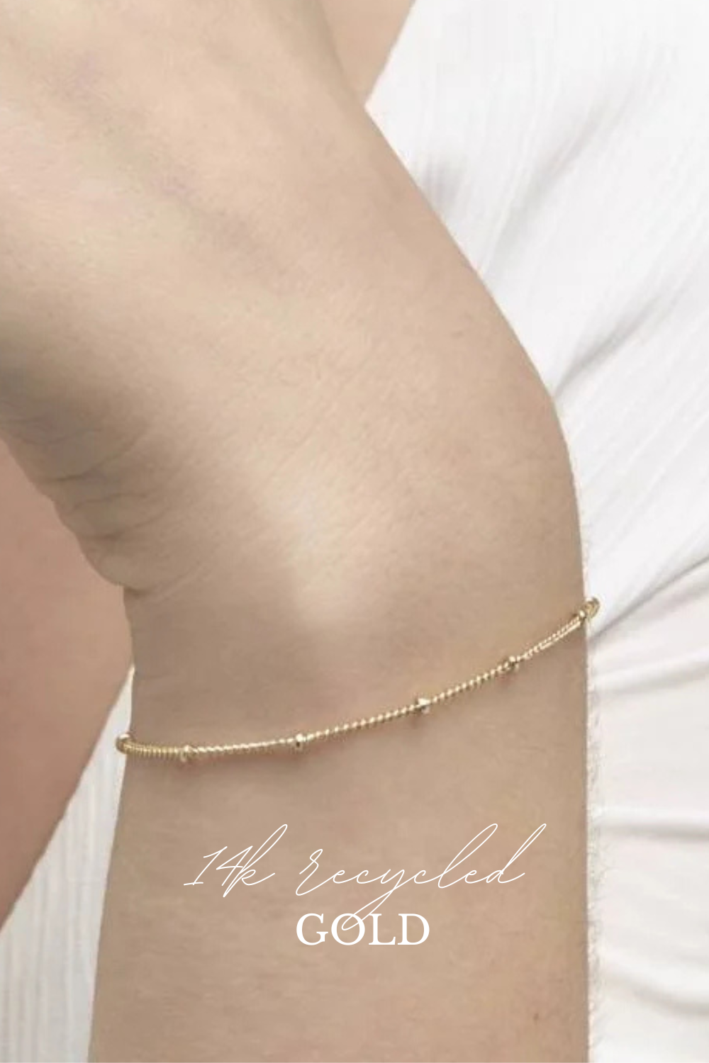 14k balance armband gedragen