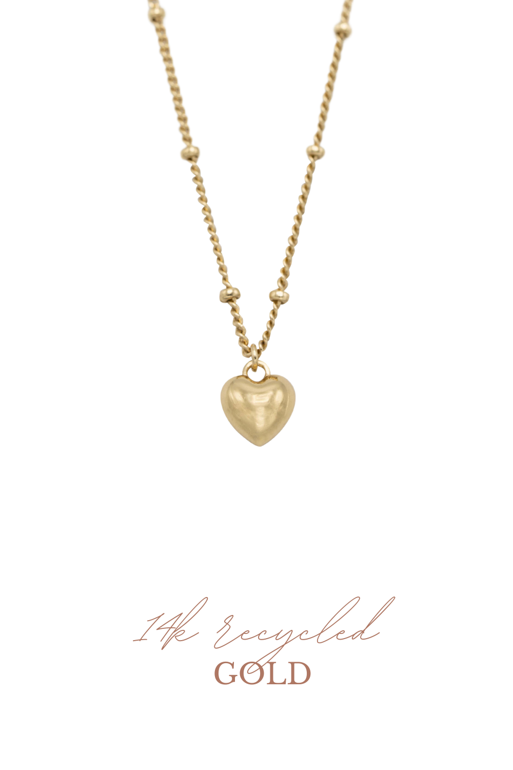 14k goud hartjes ketting love