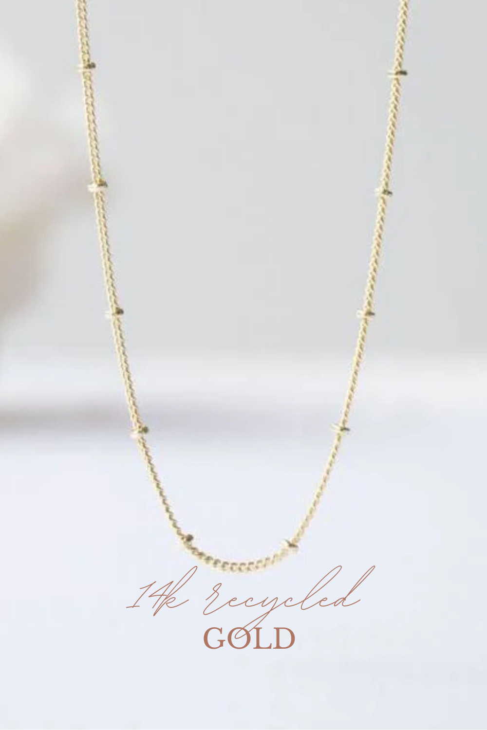 14k ketting dots - balance