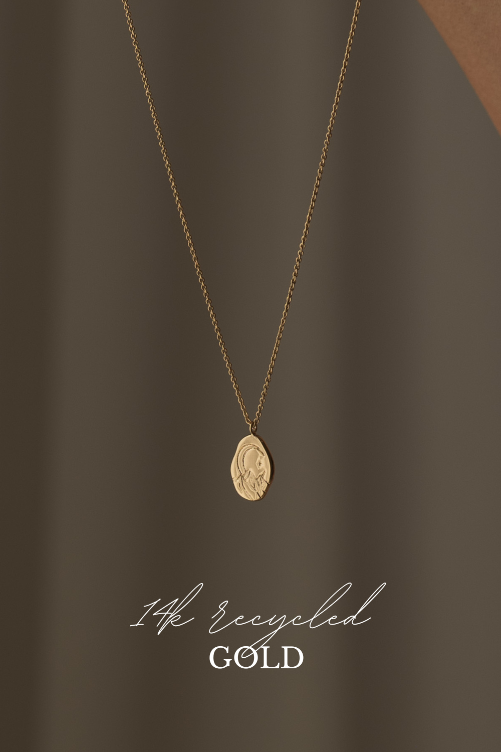 14k recycled gold cosmos ketting