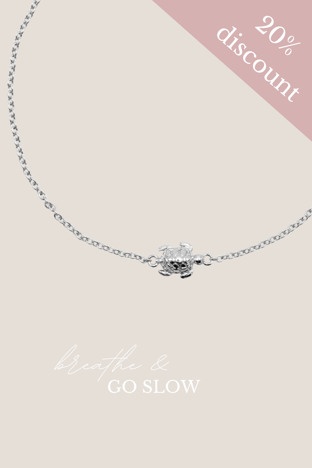 Go Slow Armband Silber