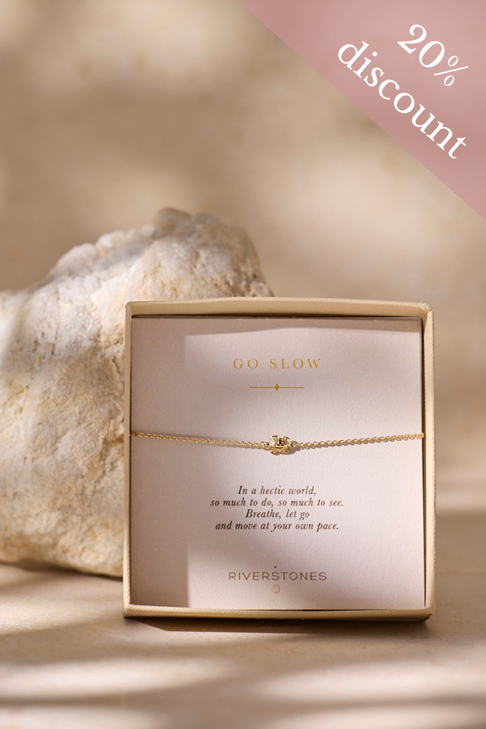 Go Slow Armband Vergoldet