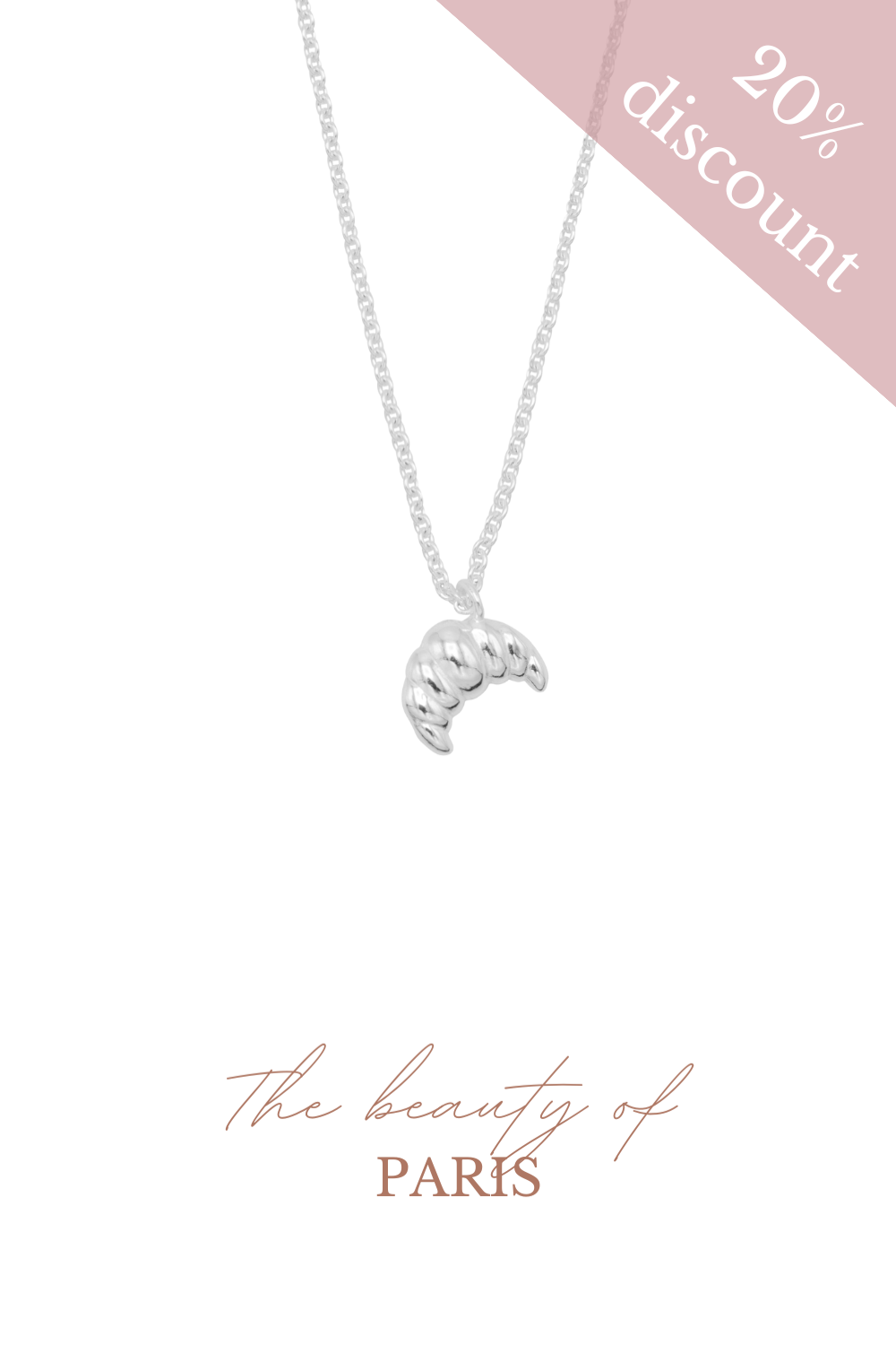 Croissant Necklace Silver