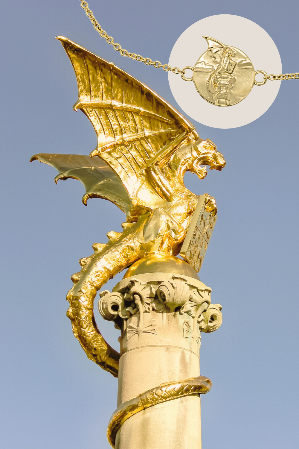 Bossche Draak Armband Den Bosch Vergoldet / Silber