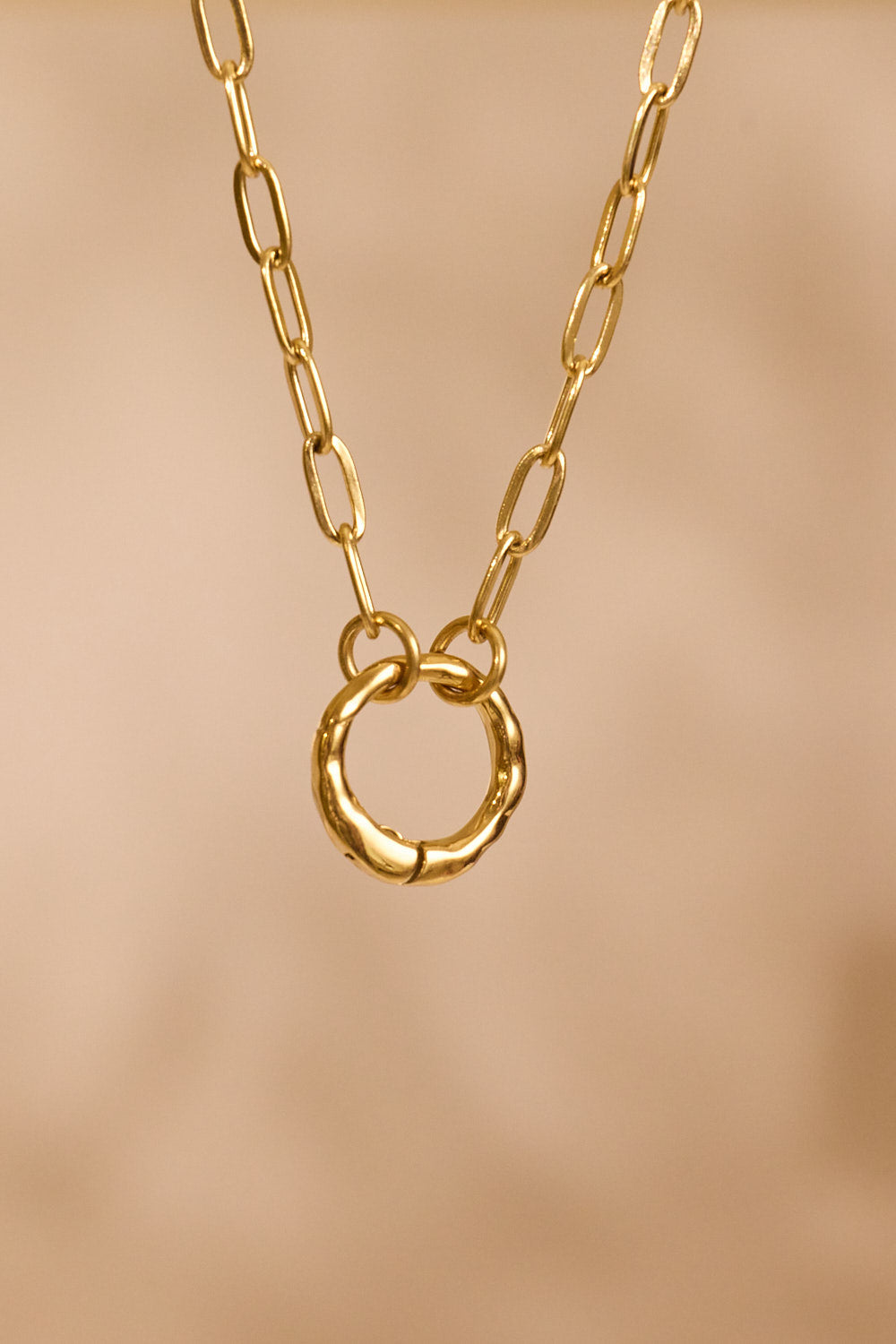 Charm Necklace Gold Plated Stainless Steel