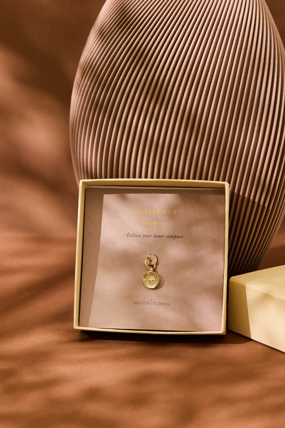 Compass Charm Gold Plated