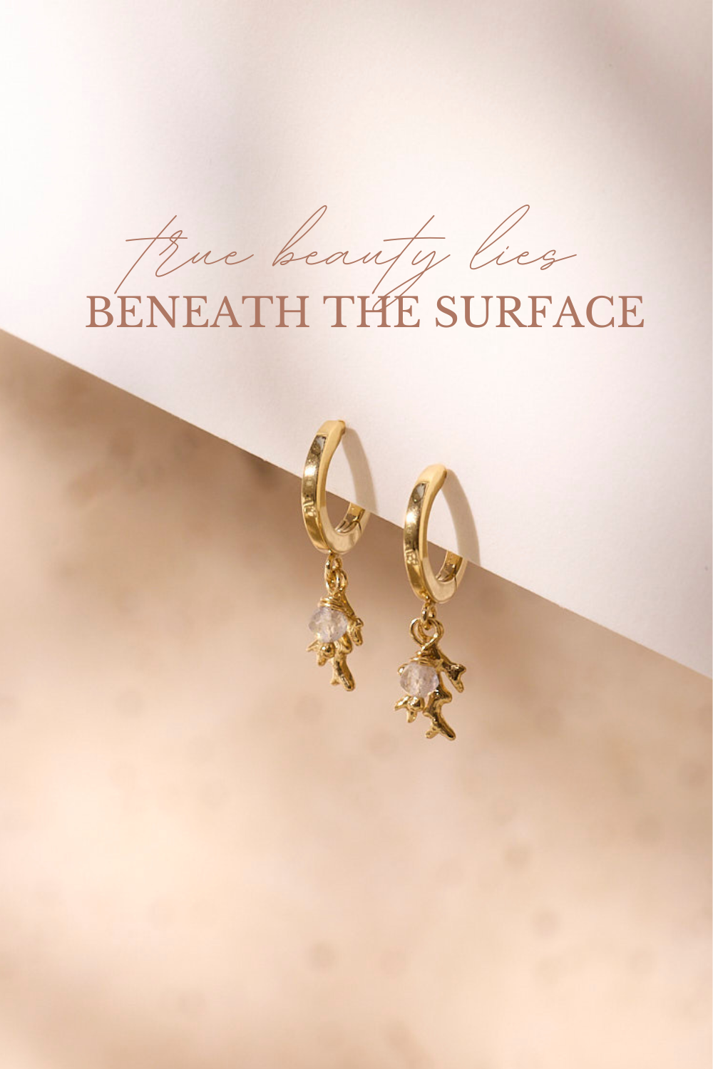 Korallenohrringe Vergoldet (Labradorit)