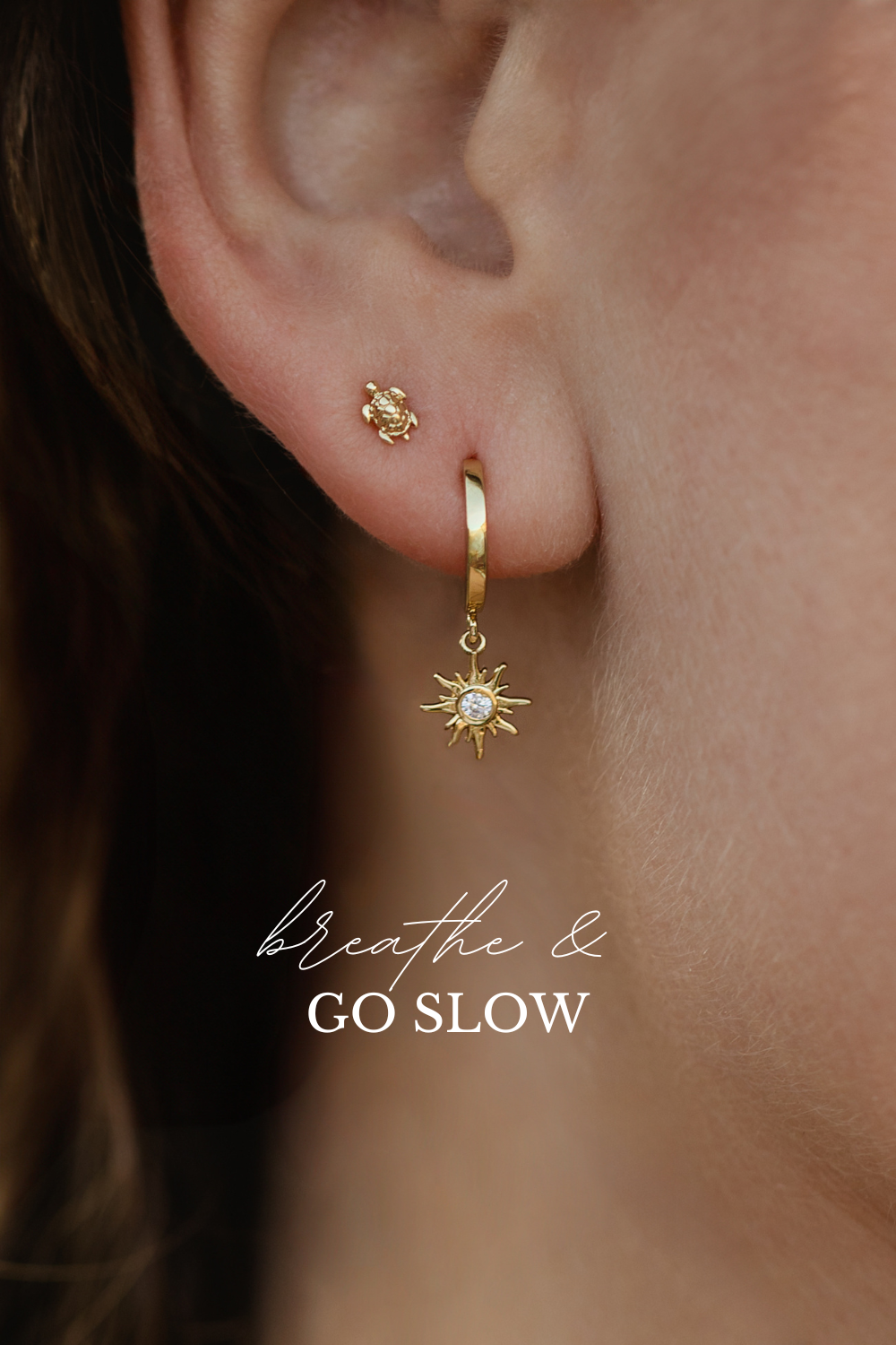 Go Slow Studs Vergoldet