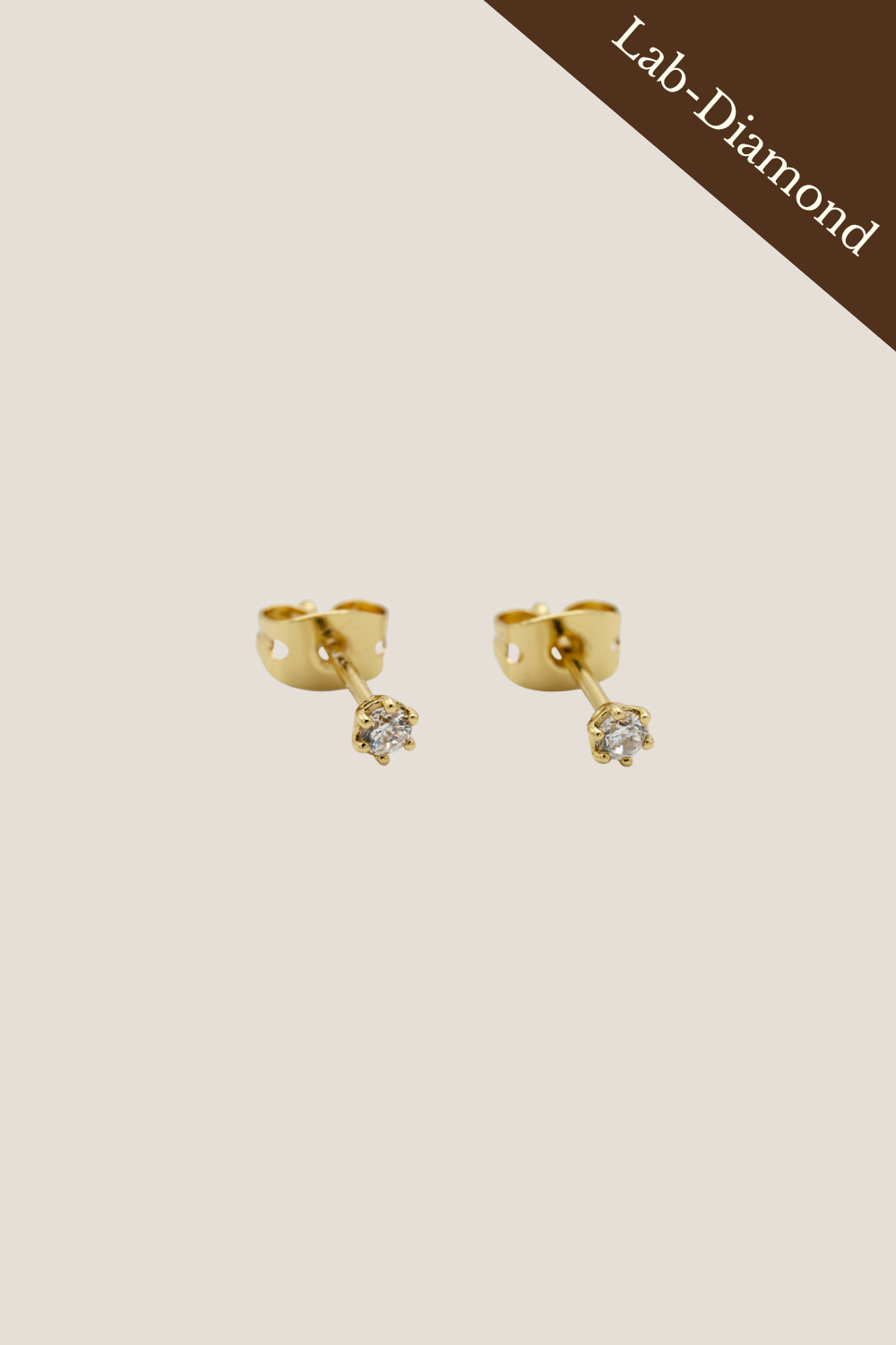 Diamantstecker - 14k Recyceltes Gold