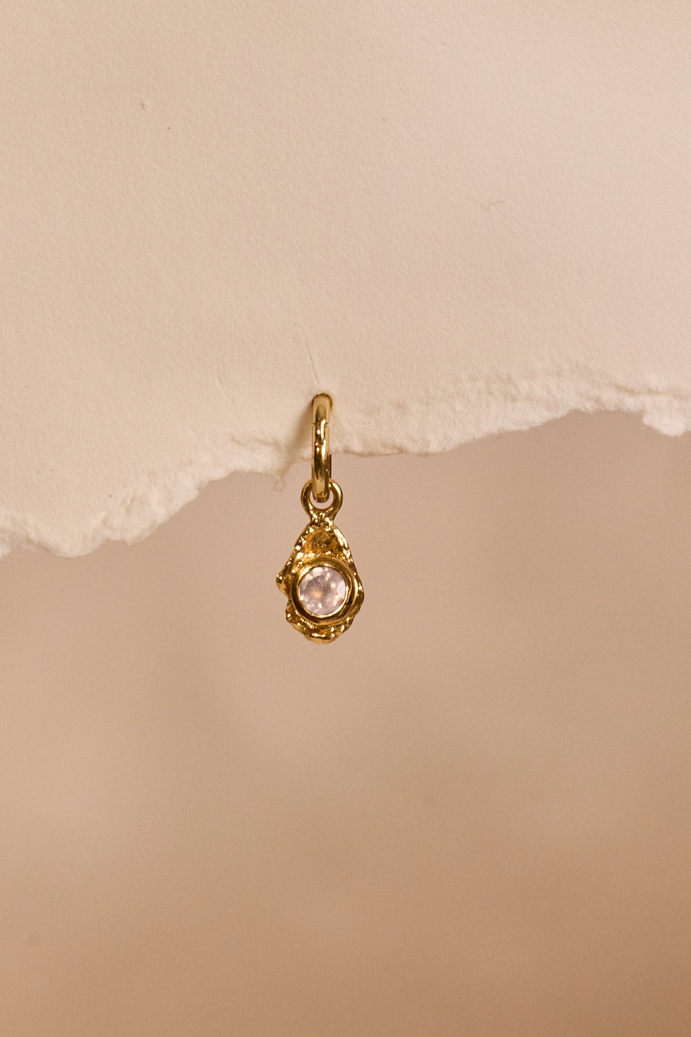 Rose Quartz Charm Gold Plated