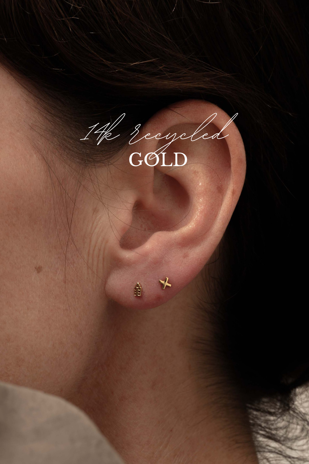 Amsterdam studs 14k goud