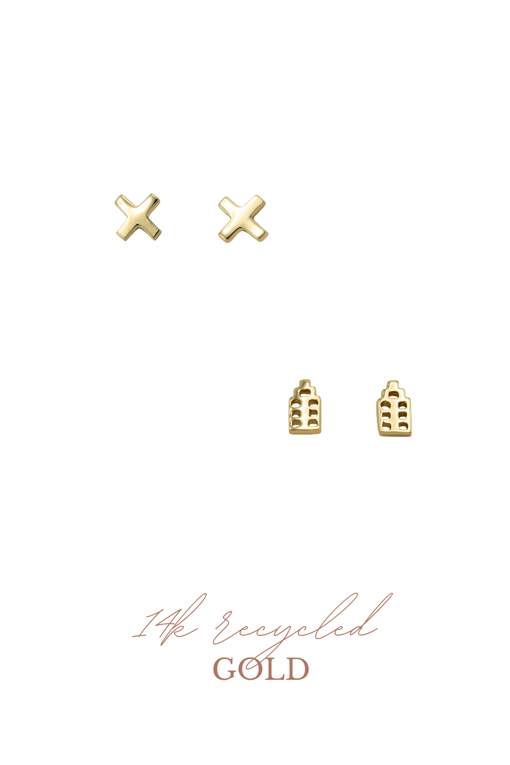 Amsterdam studs 14k recycled gold