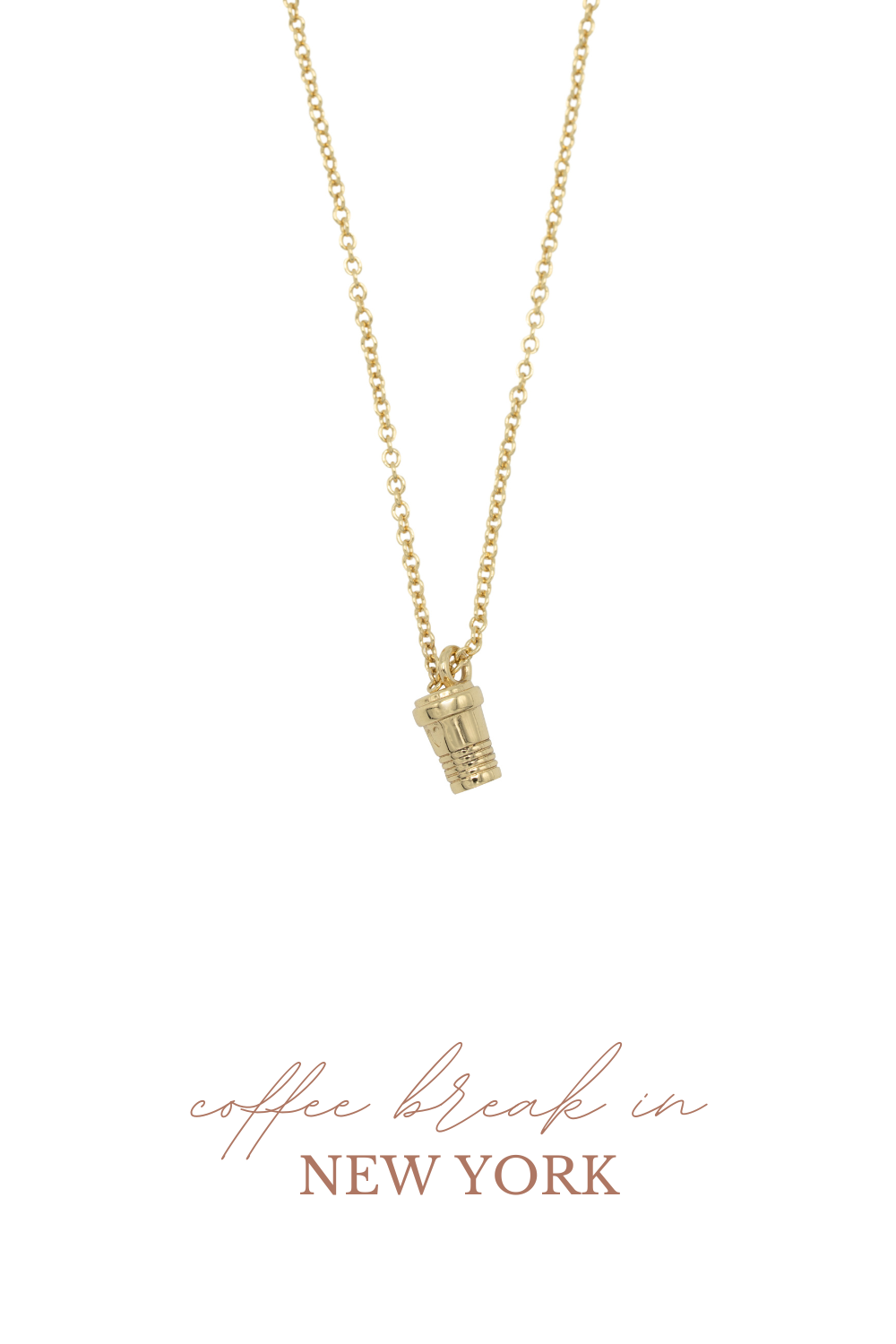 coffee cup necklace | cofffee ketting verguld