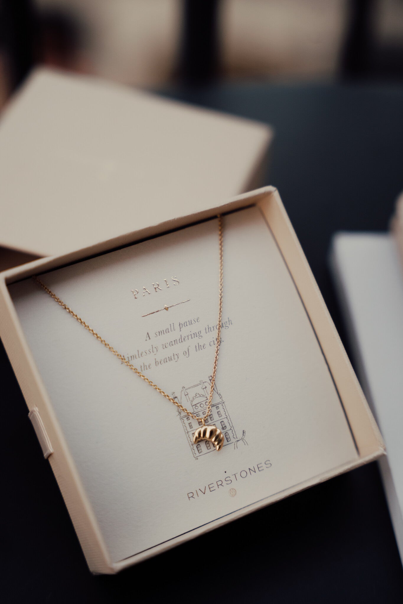 Croissant necklace Paris
