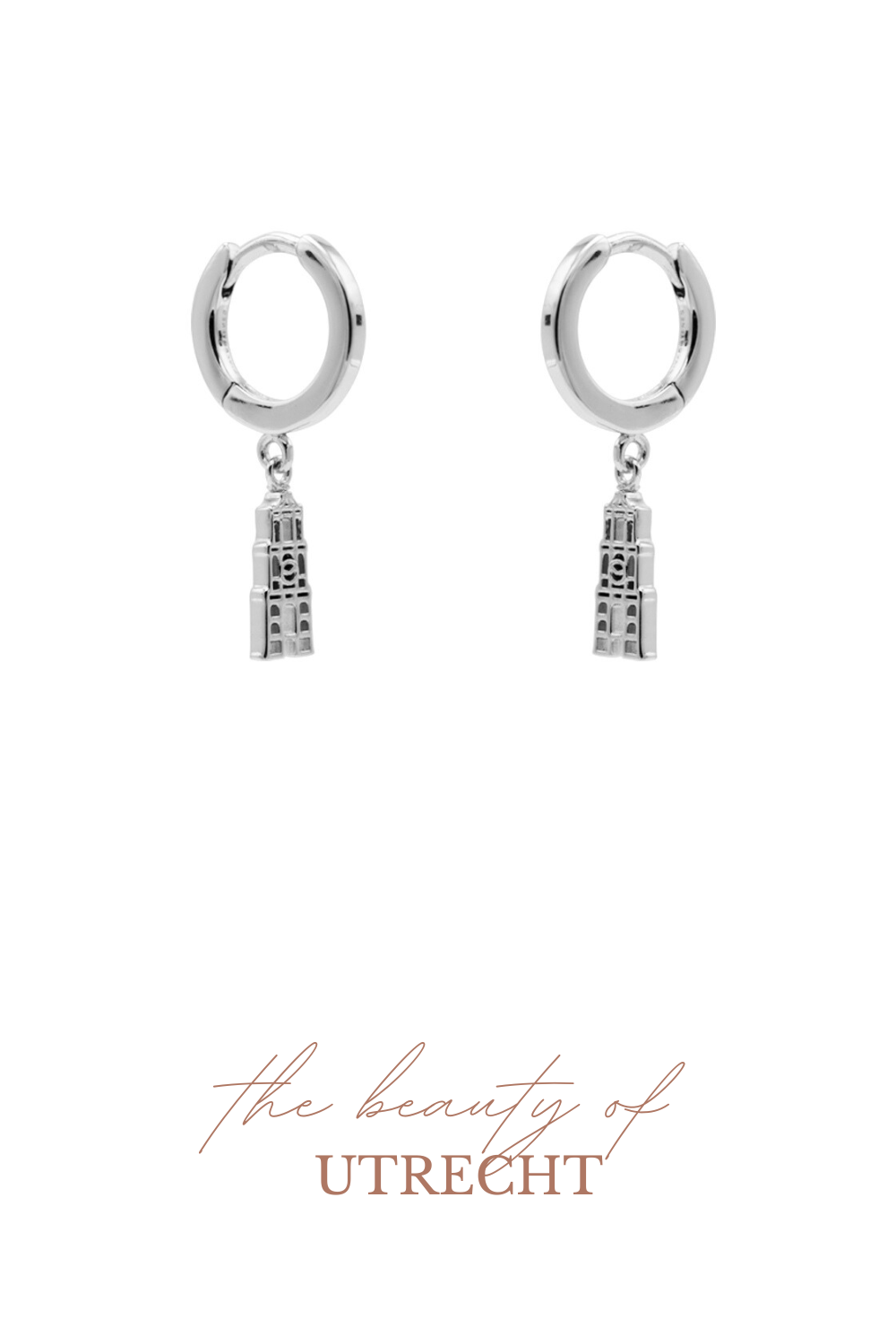 Domtoren ZILVER oorbellen