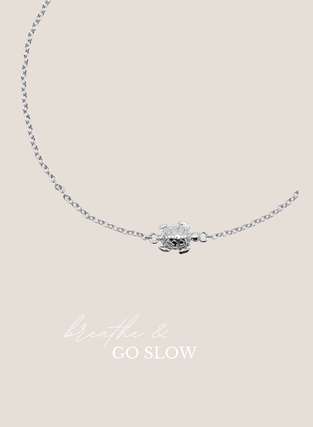 Go slow armband zilver