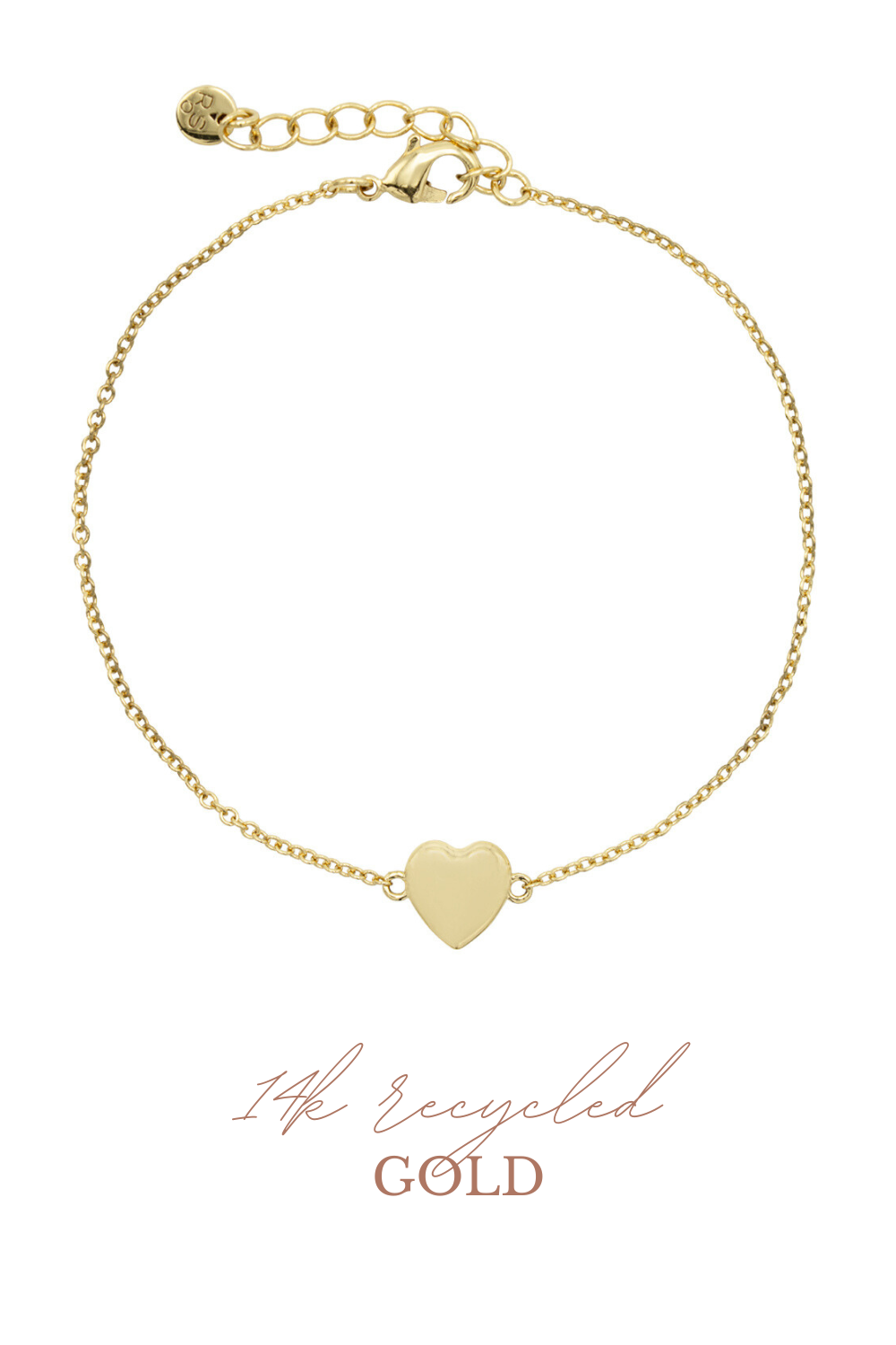 Hartjes armband 14k goud