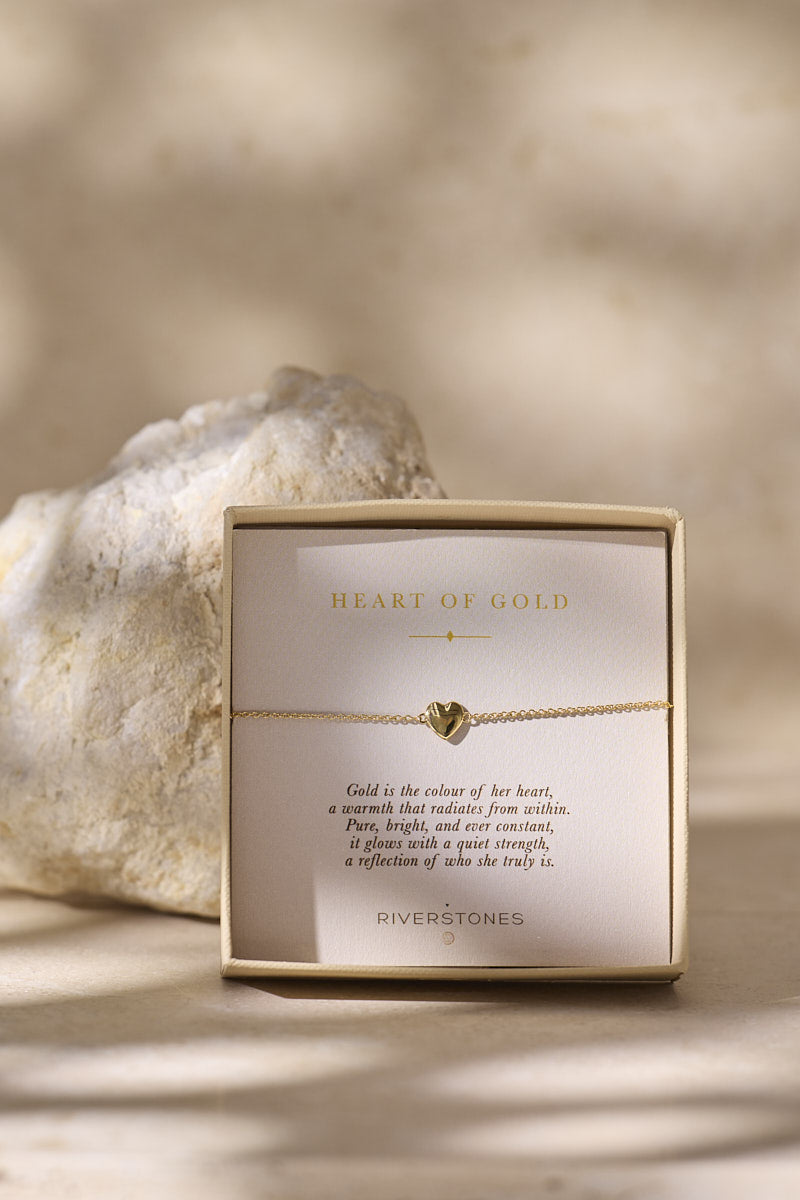 Heart armband verguld