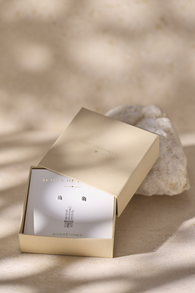 Jordaan studs zilver verpakking