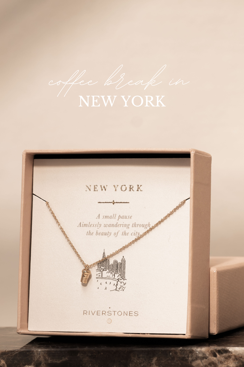 Koffie ketting goud | coffee ketting verguld