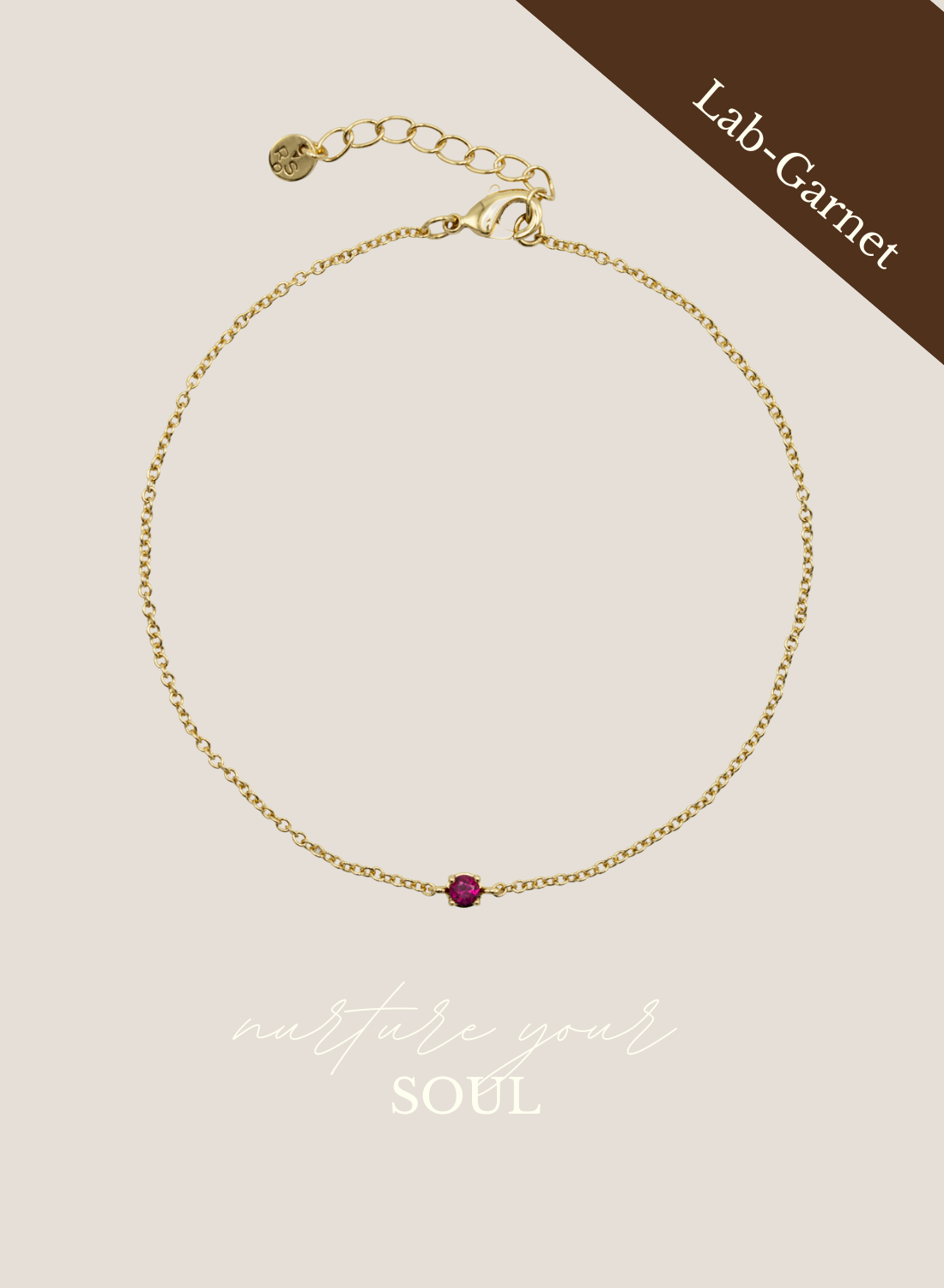 Lab garnet armband