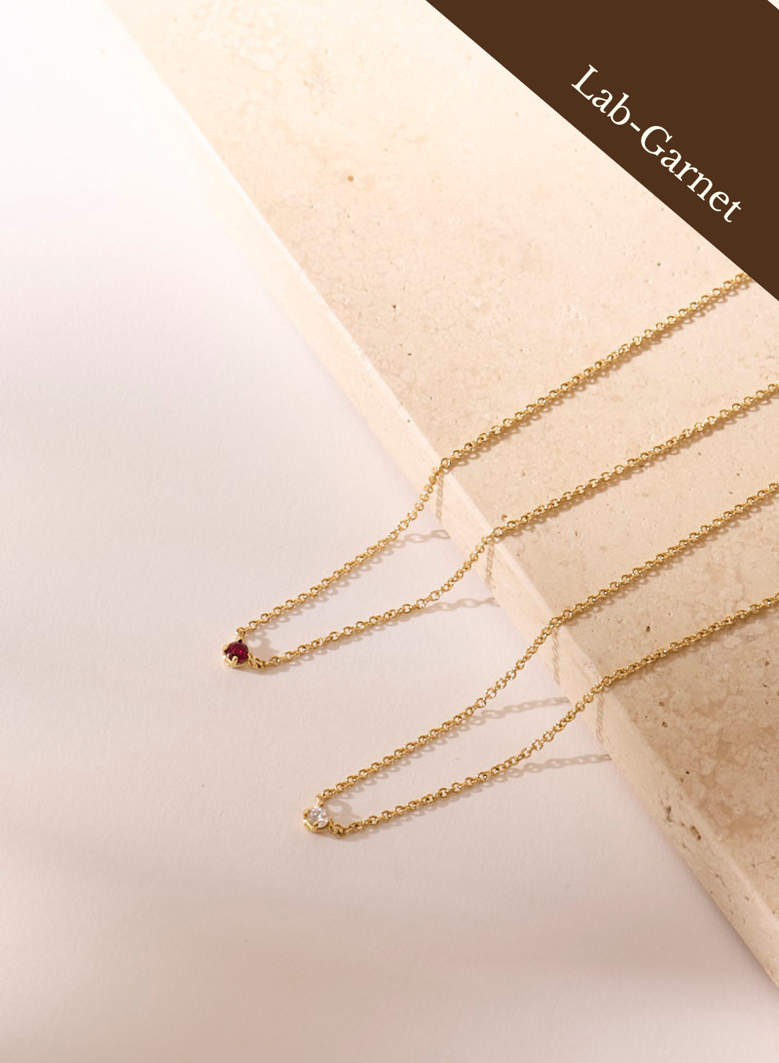 LAb garnet ketting 2
