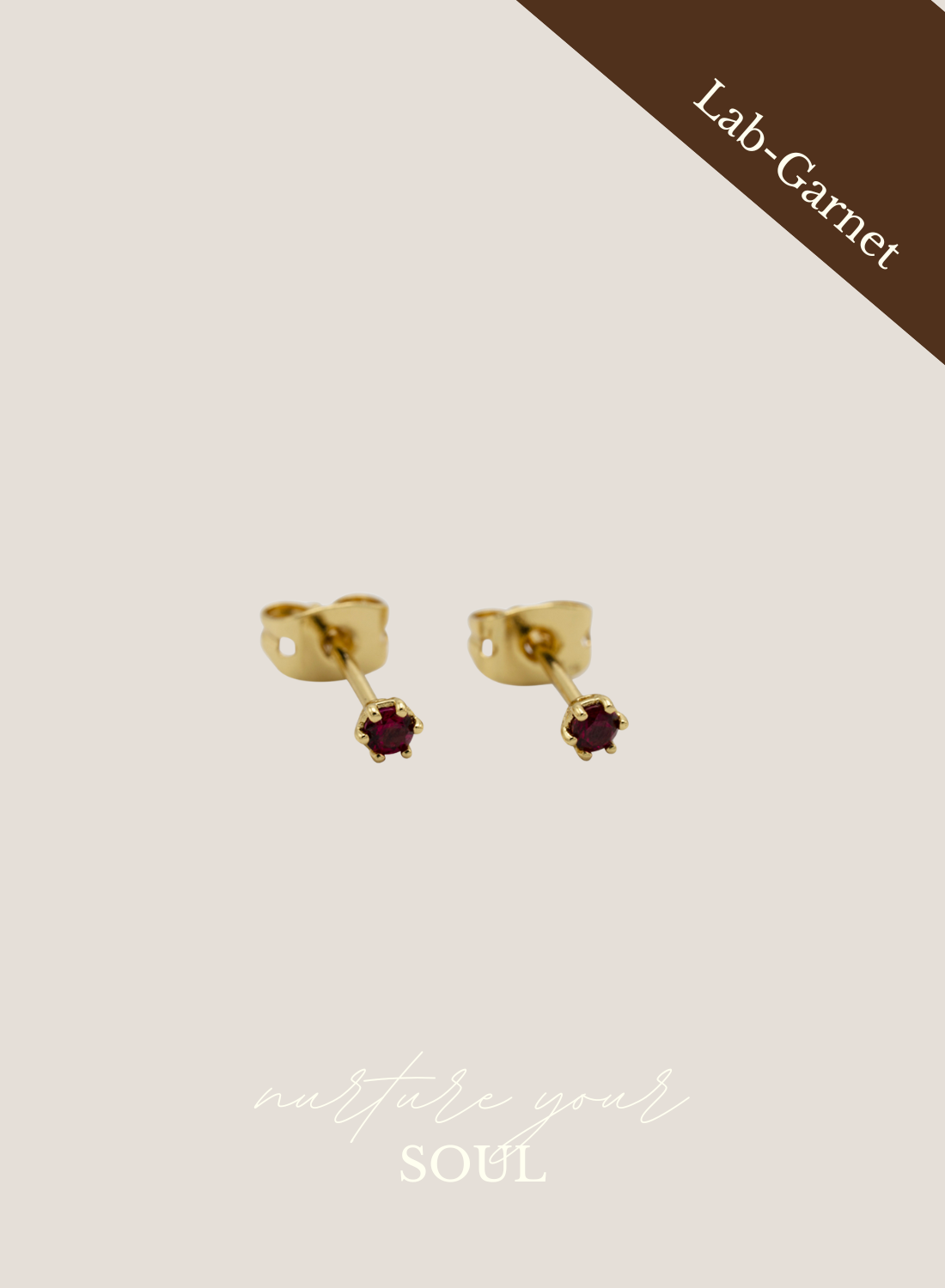 lab garnet studs 1