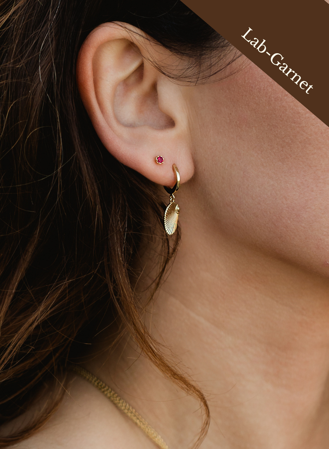 lab garnet studs 2