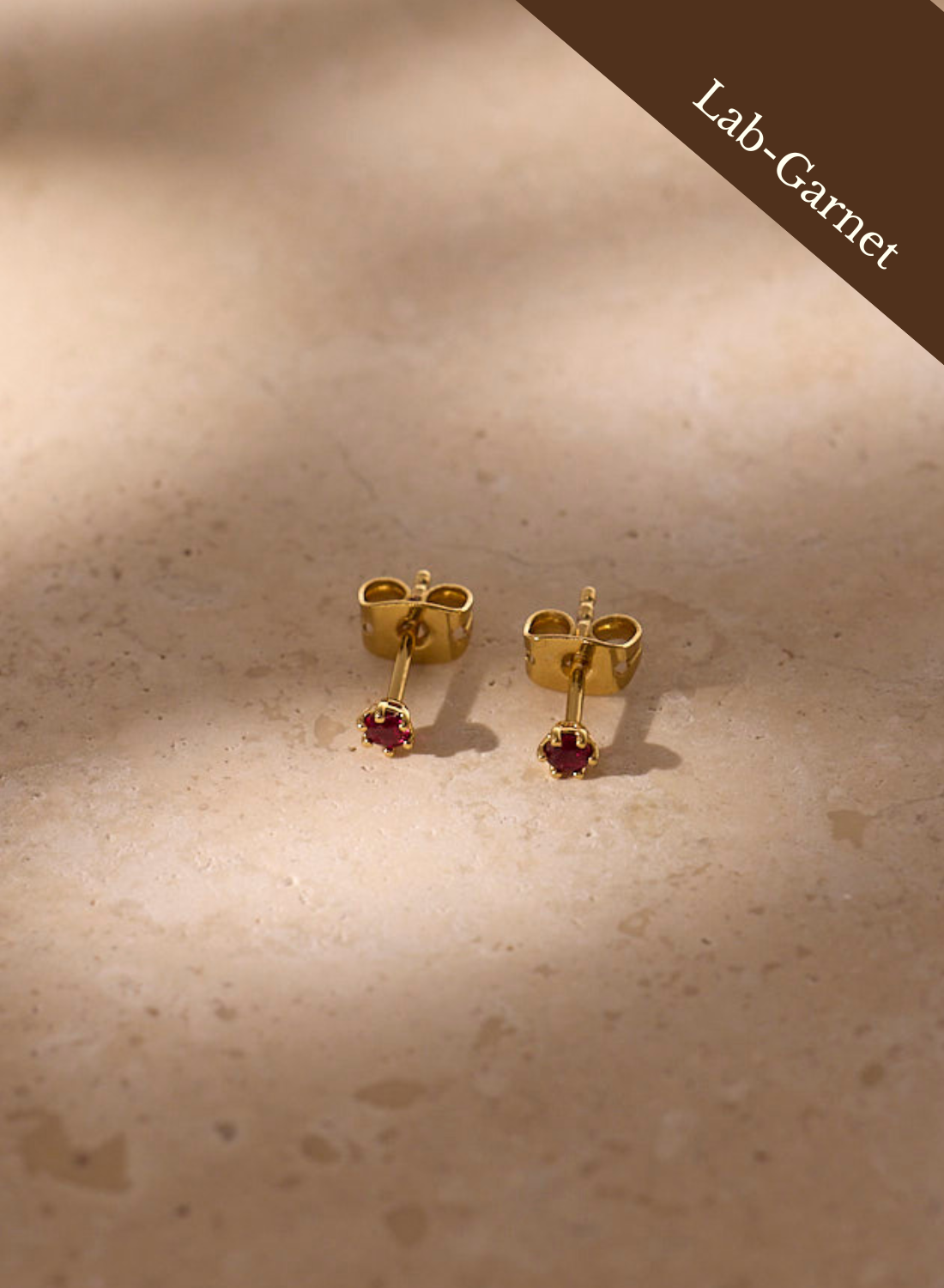 lab garnet studs 3