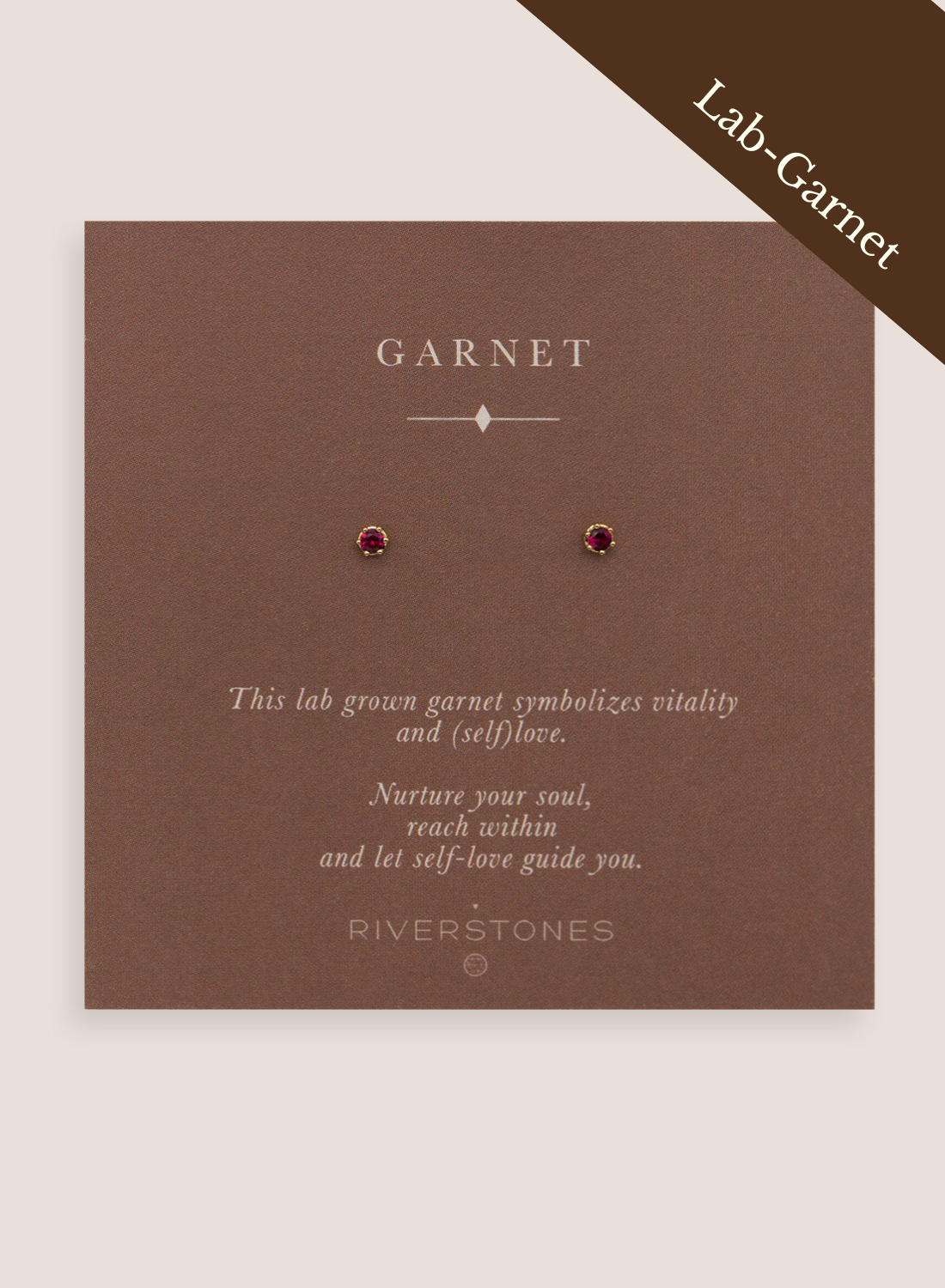 lab garnet studs 5