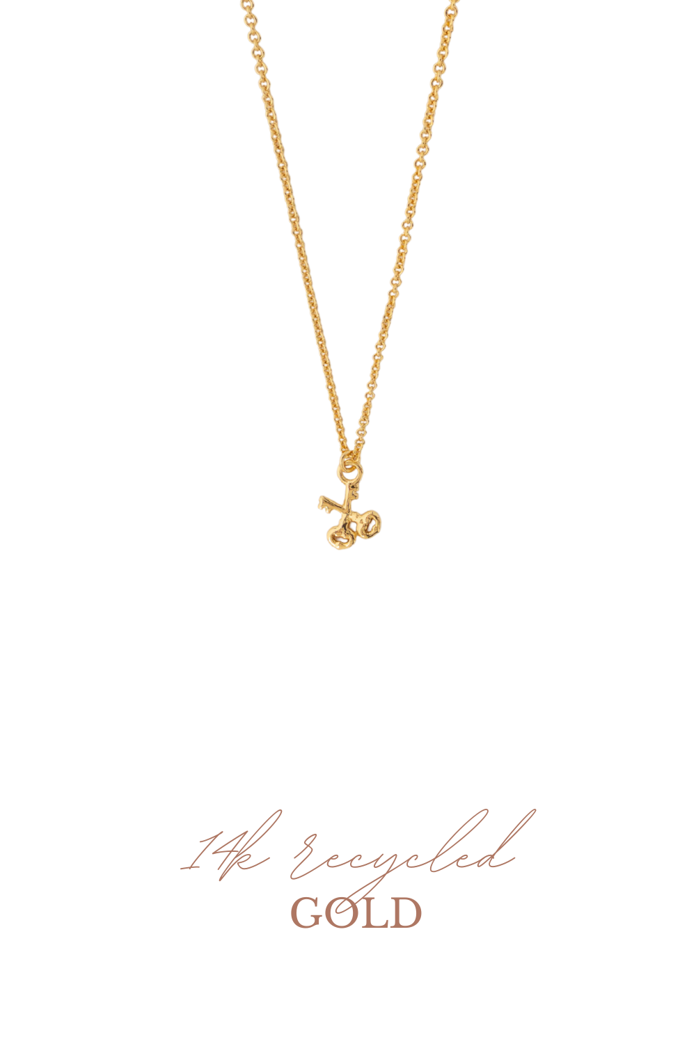 Leidse sleutels ketting 14k goud