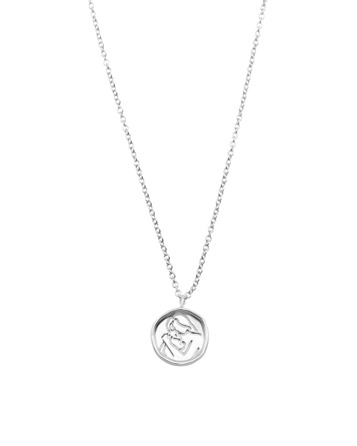 Mom ketting - zilver