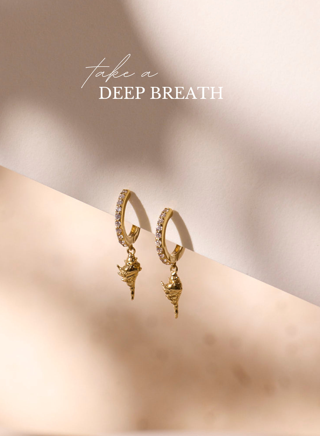 Shell Hoops Gold Plated