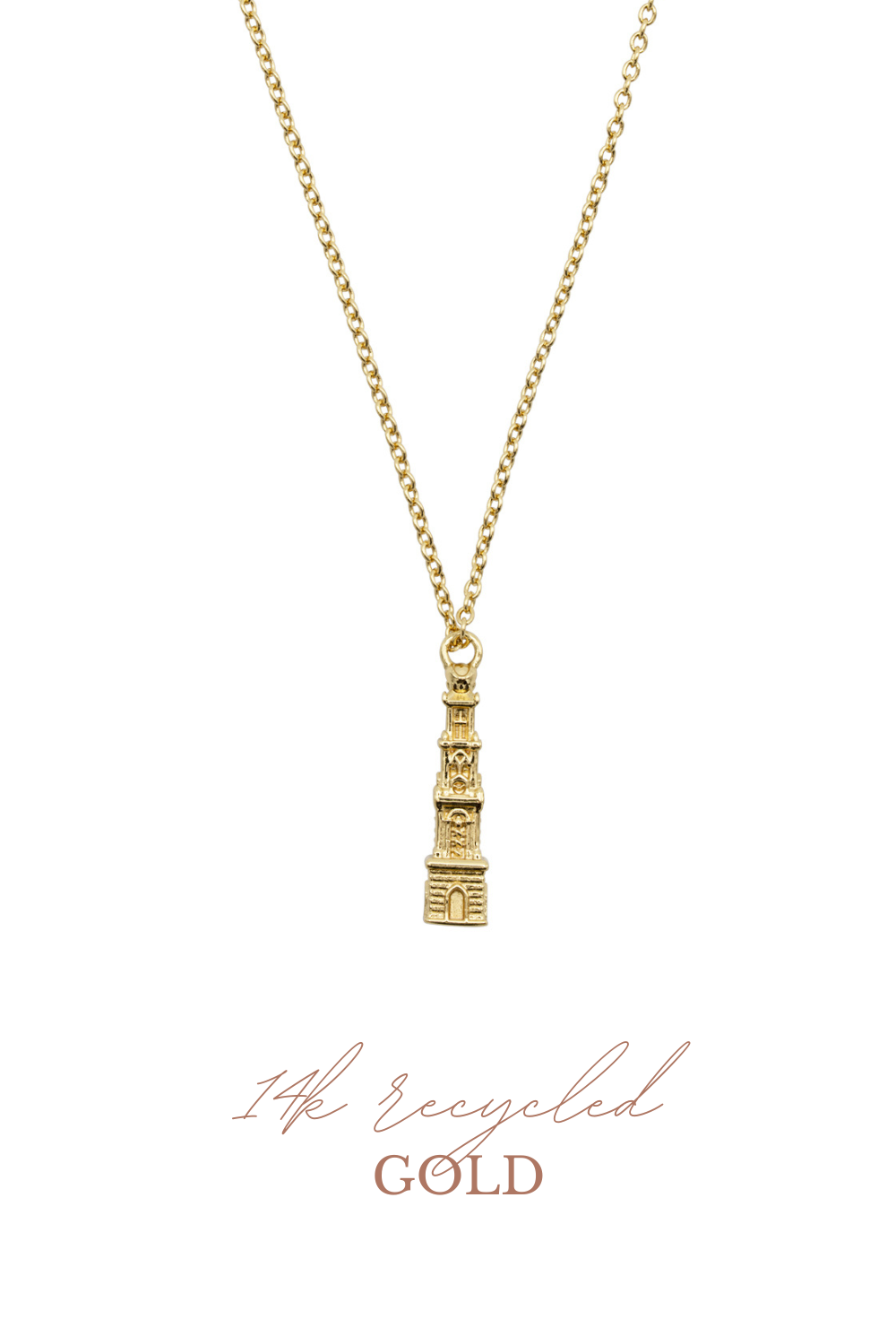 Westertoren ketting 14k goud