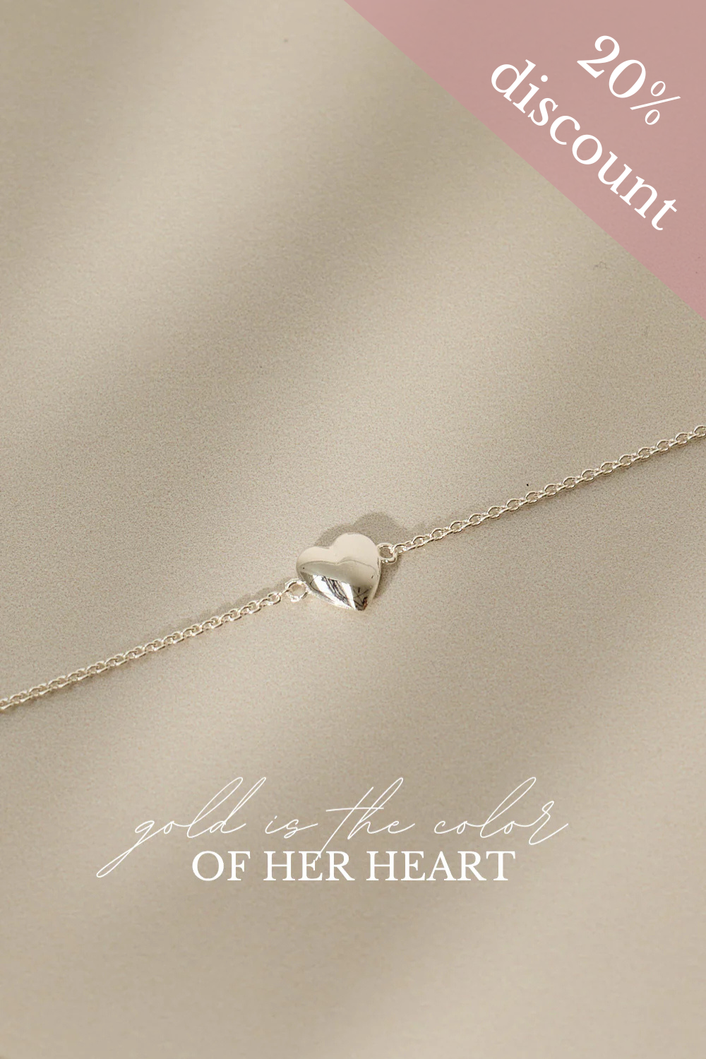 Heart of gold Armband Zilver