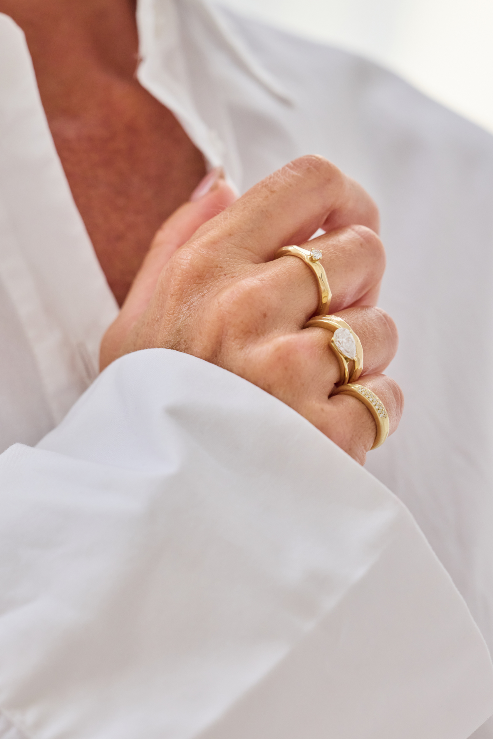 Echter Ring 14k Recyceltes Gold