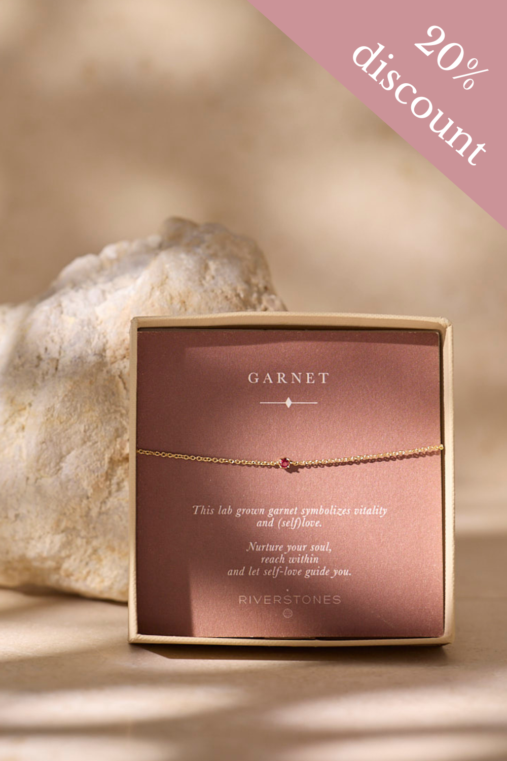 Garnet Armband Vergoldet
