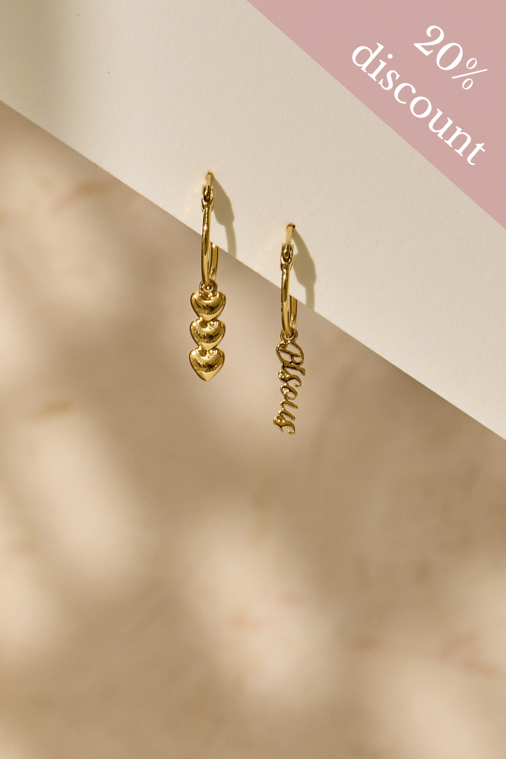 Bisous Oorbellen Parijs Verguld