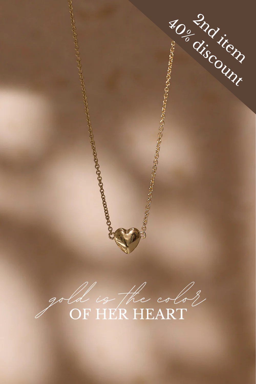Heart of Gold Necklace Gold Plated