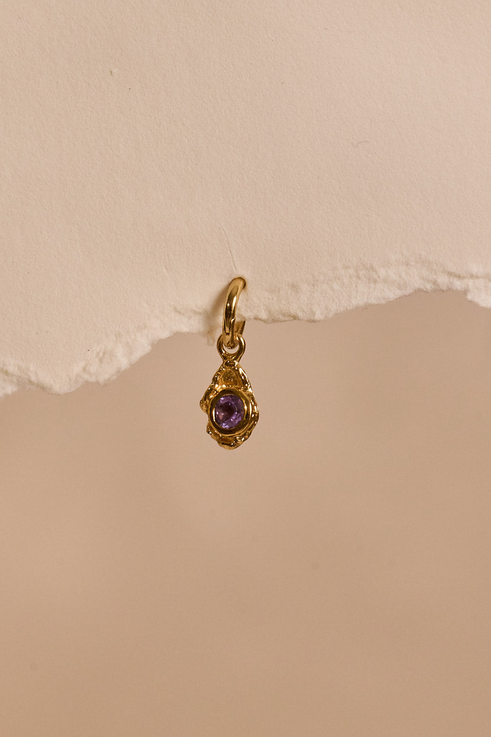 Amethyst Charm Gold Plated
