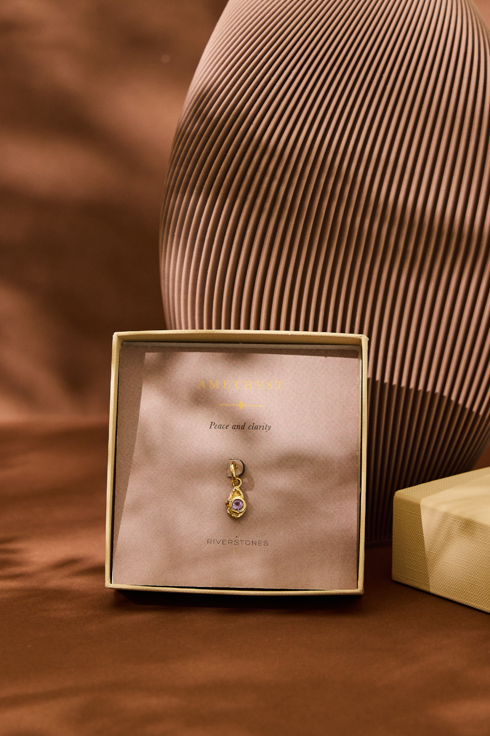Amethyst Charm Gold Plated