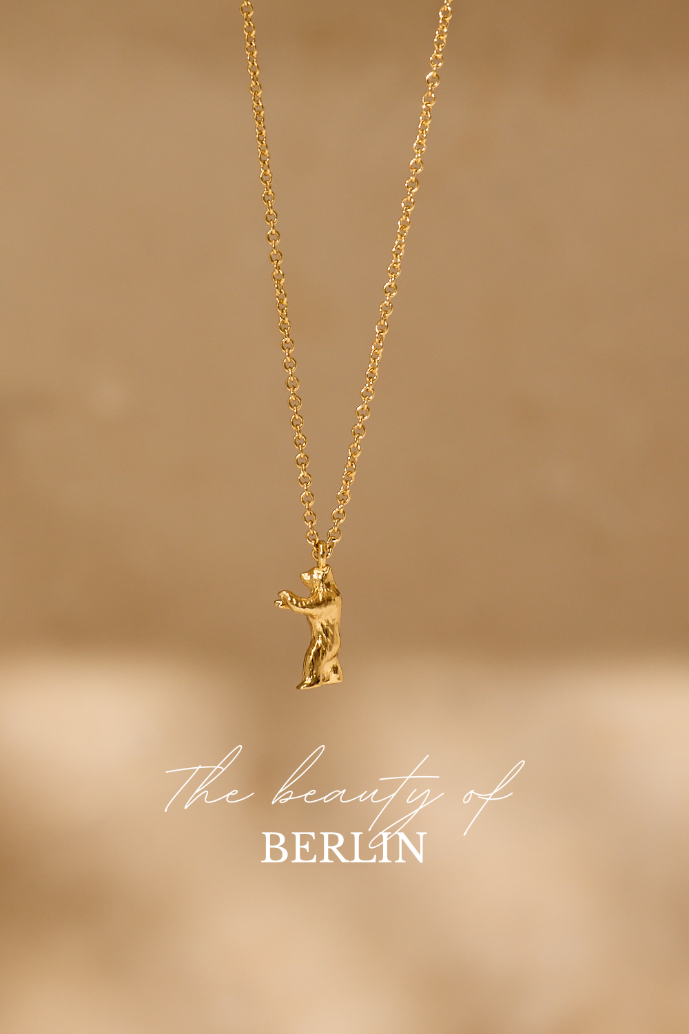 Berlijnse Beer Ketting Verguld