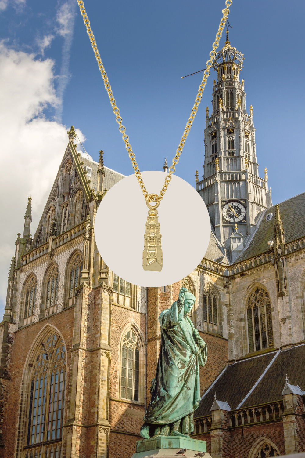 Grote Kerk Kette Haarlem Vergoldet / Silber