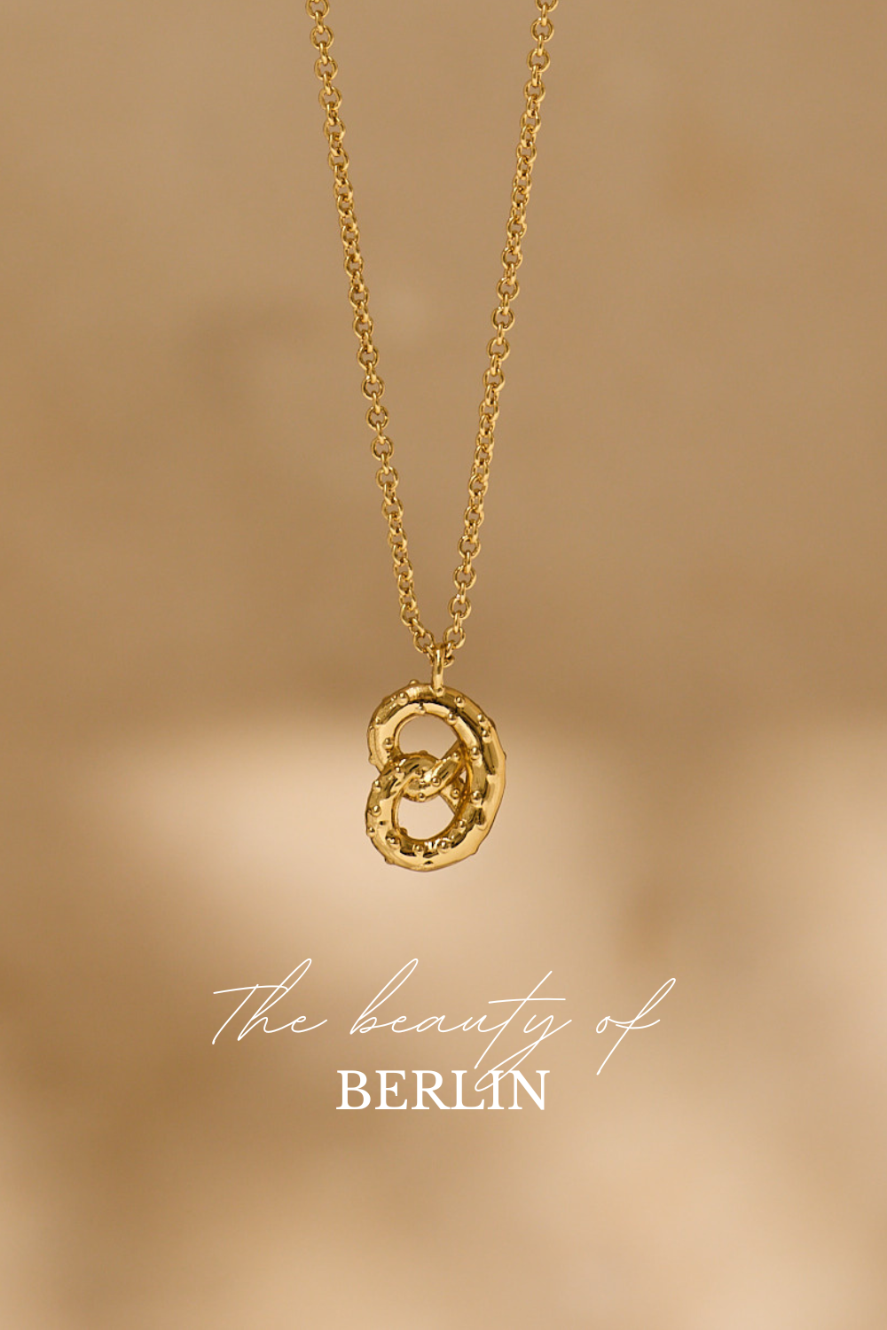 Pretzel Ketting Berlijn Verguld