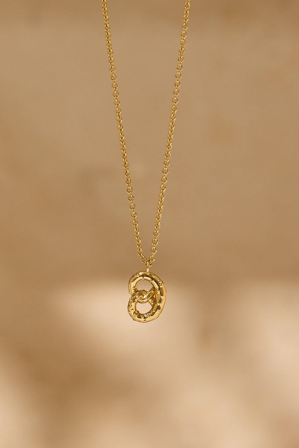 Pretzel-ketting-verguld