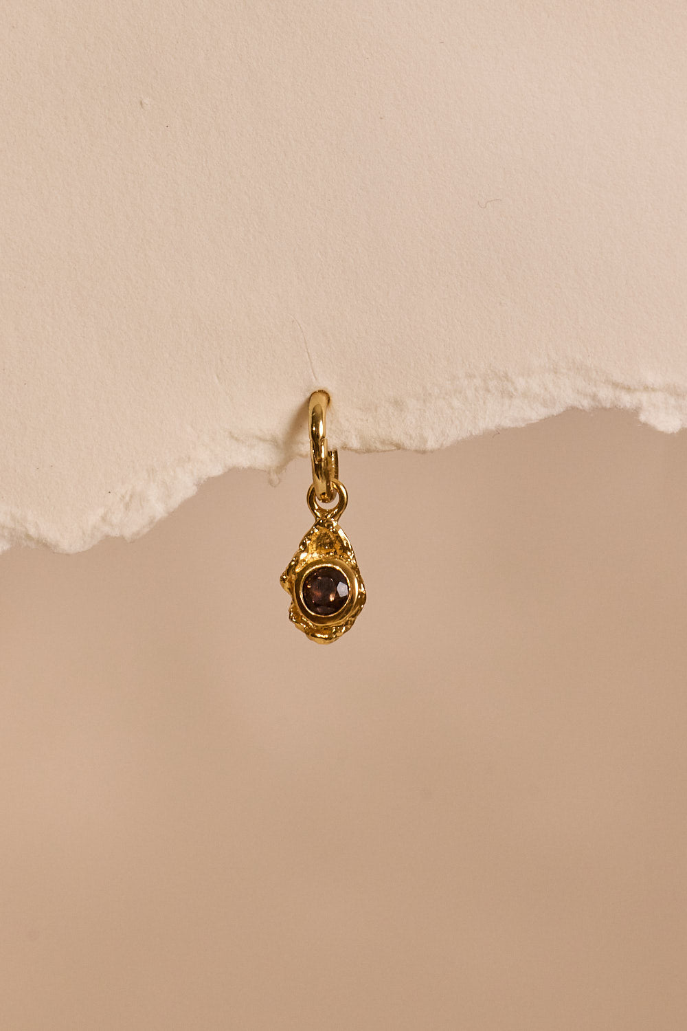Smoky Quartz Gilded Charm