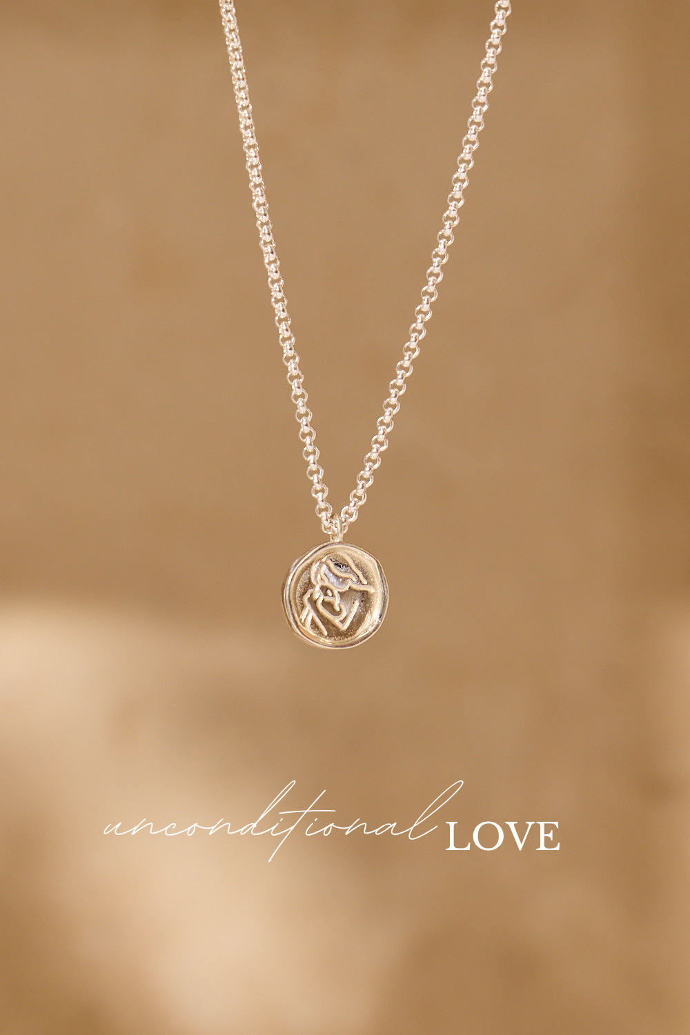 Mama Halskette Silber